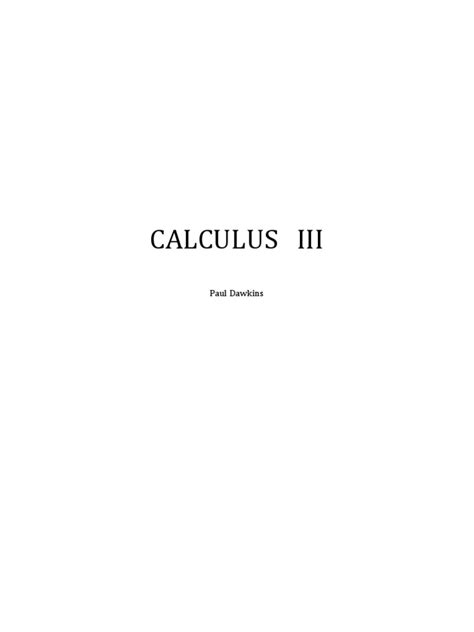 So please help us by uploading 1 new document or like us to download Dawkins - Calculus III.pdf | Derivative | Integral
