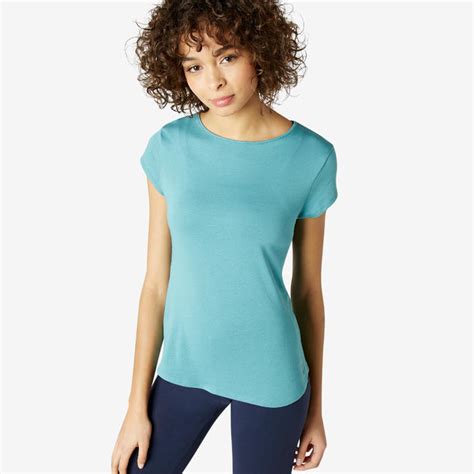 Womens Gym T Shirt Slim Fit 520 Blue Grey