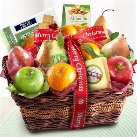Merry Christmas Fruit And Gourmet Basket Ap8019x A T Inside