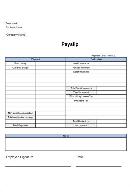 Excel Pay Slip Template Singapore Salary Pay Slip Excel Format Free
