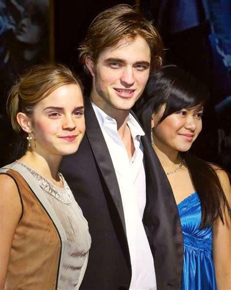 Robert Pattinson With Harry Potter Castmates Emma Watson And Katie