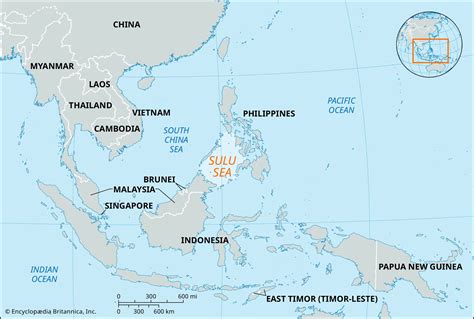 Sulu Sea Map Philippines Islands And Depth Britannica
