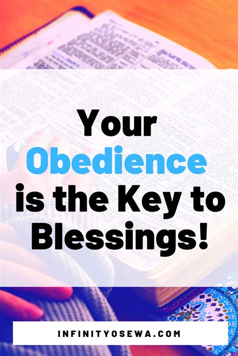 Obedience Is The Key To Your Blessings Artofit