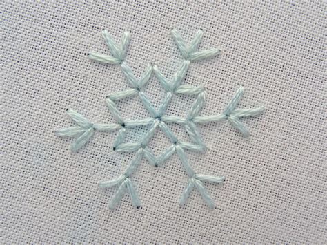 Simple Snowflake Embroidery Pattern Tutorial Wandering Threads