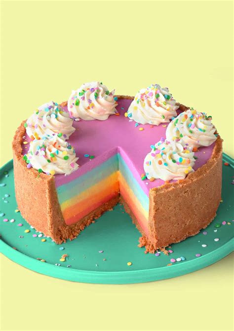 No Bake Rainbow Cheesecake The Scran Line