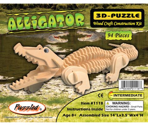 Glow In The Dark 3d Puzzles Alligator
