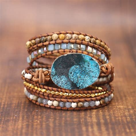 New Fashion Unique Mixed Natural Stones Quartz Bracelets Handmade Craft