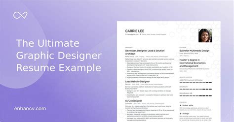 TOP Graphic Designer Resume Examples Samples For 2022 Enhancv Com