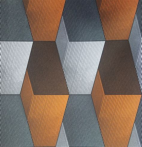 Grey And Orange Modern 3d Patterned Wallpaper X156 3031