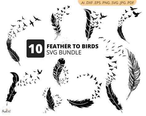 Free SVG Feather With Birds Svg 21044+ File for Free