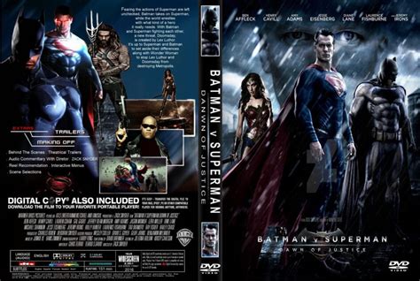 Batman V Superman Dawn Of Justice Dvd Cover 2016 R1 CUSTOM