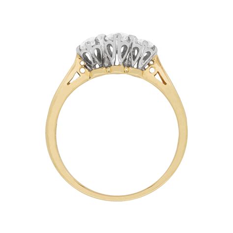 Vintage Three Stone Diamond Engagement Ring C S Farringdons