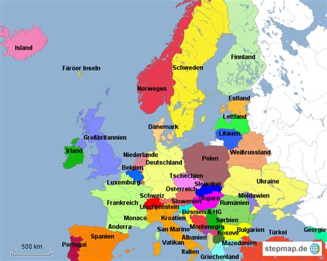 Stepmap Europas Länder Landkarte Für Deutschland