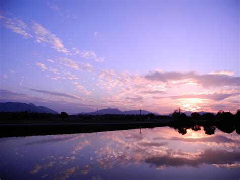 無料画像 空 反射 残光 雲 青 地平線 夕暮れ 水資源 イブニング 日没 朝 自然の風景 川 ロッホ 大気