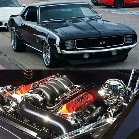 69 Camero Lsx 454 Engine I Like The Newer Engines In The Old Cars Good