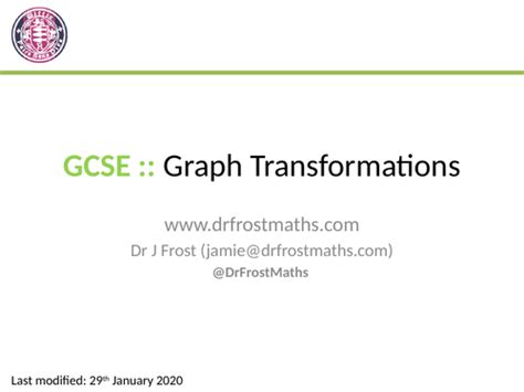 Gcse Transformations Of Graphs Teaching Resources