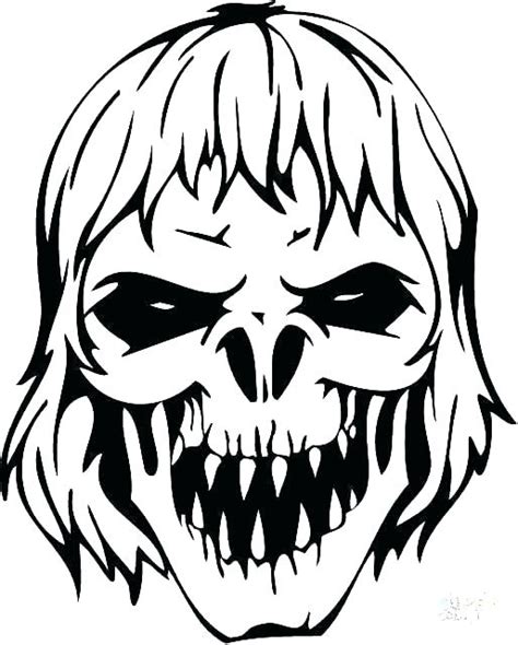 Creepy Skull Drawing Free Download On Clipartmag