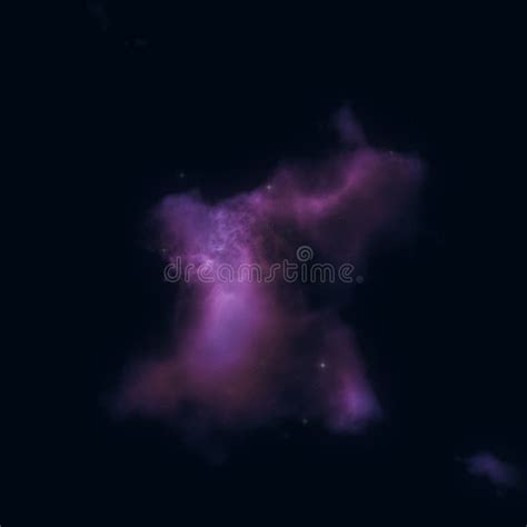 Purple Space Clouds And Planets Stock Illustration Illustration Of