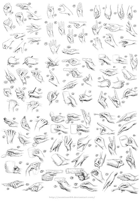 100 Hands Studies By Nominee84 On Deviantart Drawings Hand Drawing