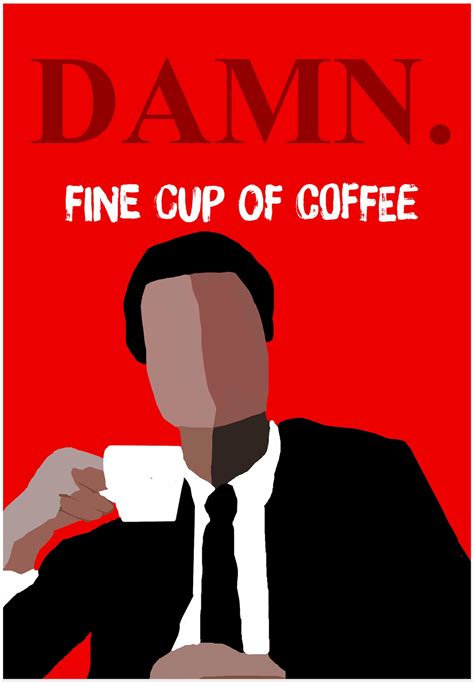 damn fine cup of coffee twin peaks poster etsy