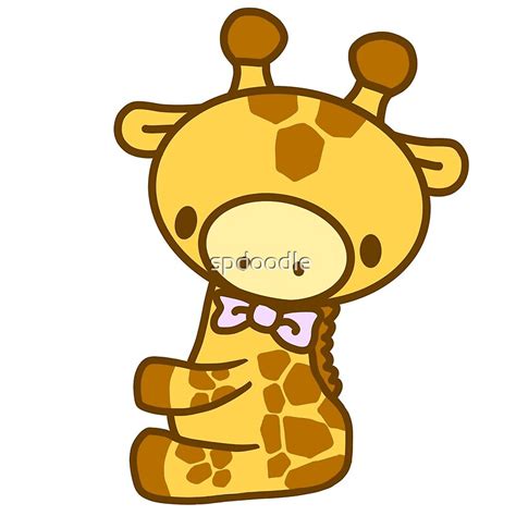 Cute Giraffe Kawaii Baby Giraffe By Spdoodle Redbubble