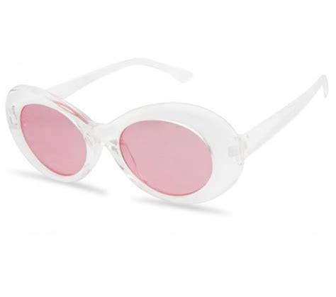 White And Pink Lens Clout Goggles Óculos