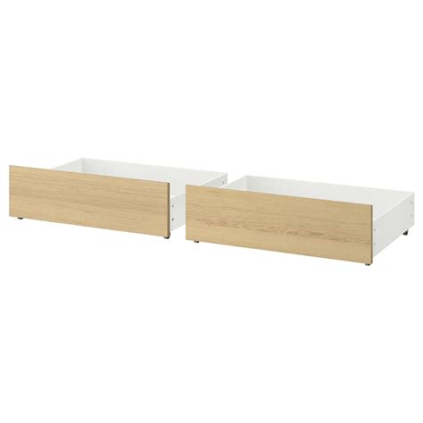 Malm Bed Storage Box For High Bed Frame White Stained Oak Veneer