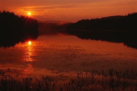 Quabbin Sunset Quabbin Reservoir Near South Athol Massach James