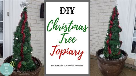 With october on the horizon, the nights begin to get dark quickly and people begin decorating for fright night. CHRISTMAS TOPIARY FROM TOMATO CAGE DIY, FRONT PORCH tree ...