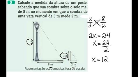 3 Calcule A Medida Da Altura De Um Postesabendo Que Sua Sombra Sobre