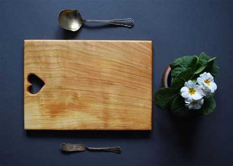 Hearty Cherry Wood Cutting Board With Soft Satisfying Colour Etsy