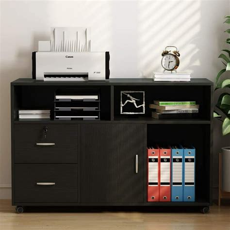 Tribesigns Modern File Cabinet With 2 Drawers Storage Printer Stand