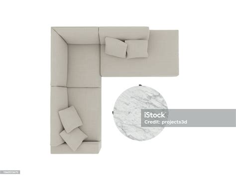 Sofa With Table Empty Scene With Selection In Paths Stock Photo