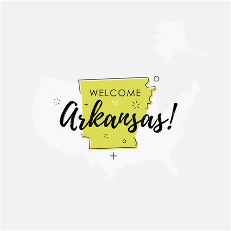 Welcome To Arkansas Stock Vector Illustration Of Card 42602295