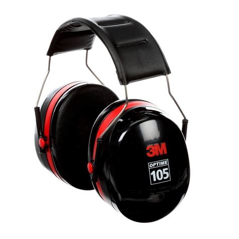 3m H10a Ear Muff Set Class 5 Headband Black And Red