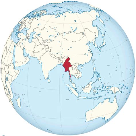 World Map Showing Myanmar Myanmar Burma Facts And Figures Click