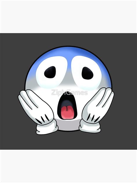 Amazed Emoji Black Poster For Sale By Ziphgames Redbubble