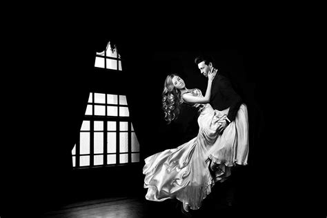maria ford professional dancer and actress in stunning black and white ballroom dance image