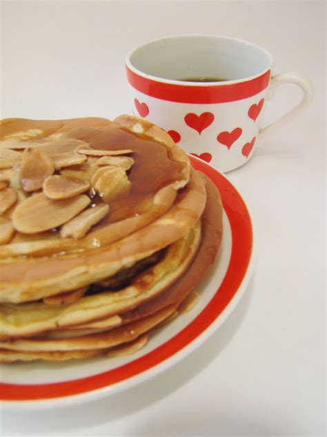 Lola-Lu's Kitchen: Pancake Stack with Toasted Almonds and Maple Syrup