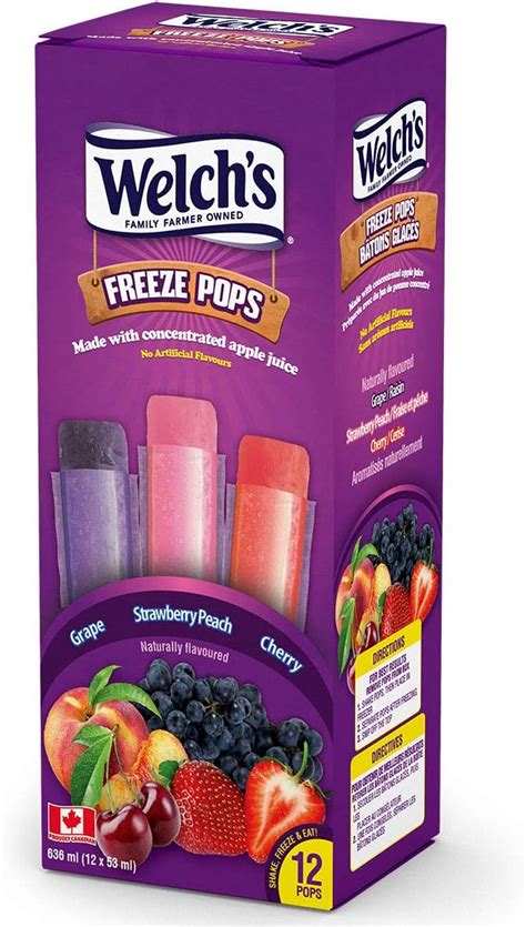 Welchs Freeze Pops Pack Of 2 12 Popsbox Total Of 24 Pops
