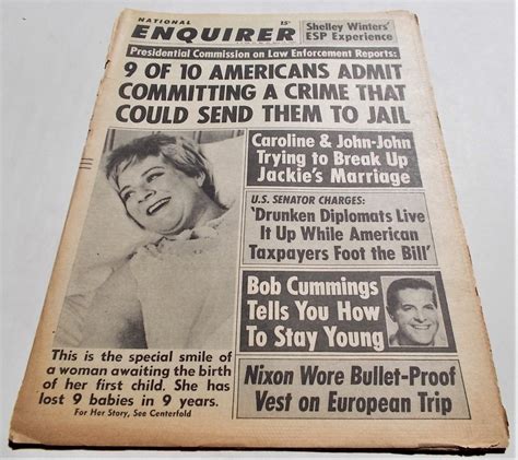 National Enquirer April 13 1969 Supermarket Tabloid Newspaper