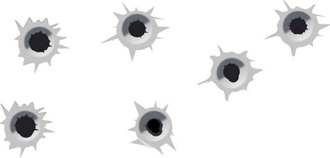 Clipart Set Of Bullet Holes
