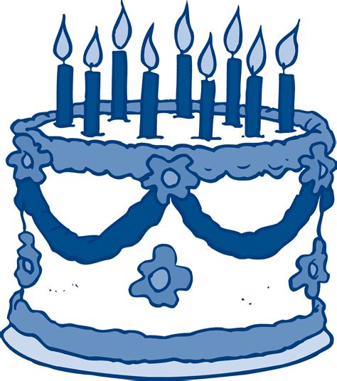 Blue Birthday Cake Clipart