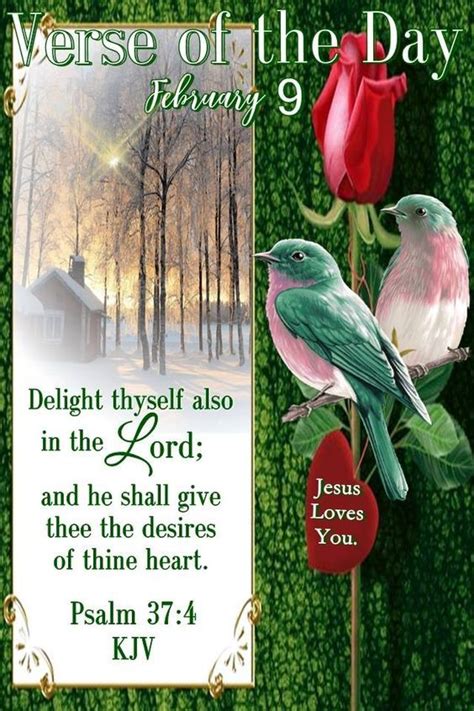 February 9 Verse Of The Day Delight Thyself Also In The Lord And He