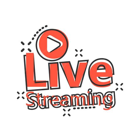 Premium Vector | Live video icon in comic style streaming tv vector