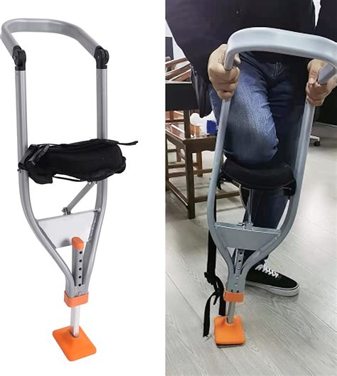 Knee Crutch Hands Free Crutches Aluminium Alloy Crutches For Women Man Joint Fracture Sprain