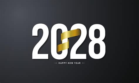 Premium Vector 2028 Happy New Year Background Design