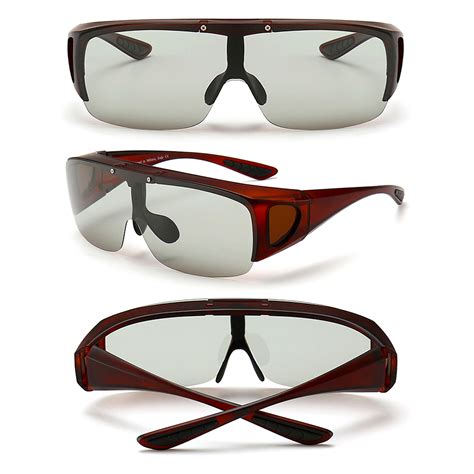 Flip Up Fit Over Sunglasses Polarized Lens Cover Over Prescription Glasses Uv Ebay