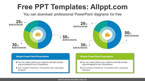 Compare Pie Charts Powerpoint Diagram For Free