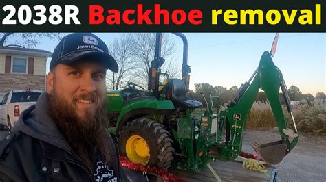 270b Backhoe Removal And Hooking Up Frontier Tiller On John Deere 2038r